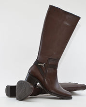 BOTA ALTA MUJER PIEL COLOR MARRÓN DORKING by FLUCHOS D8965