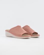 ZAPATILLAS DE CASA MUJER ABIERTA CON CUÑA COLOR MAQUILLAJE ANCHO ESPECIAL CON ABERTURA EN EL EMPEINE  PLANTILLA EXTRAIBLE