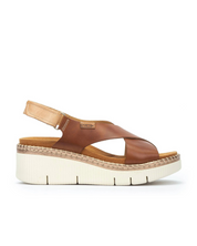 SANDALIA MUJER TIRAS CRUZADAS COLOR BRANDY PIKOLINOS W0K-0606C1