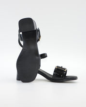 SANDALIA MUJER CHAROL NEGRO TACON BAJO PLANTA DE GEL OH MY SANDALS 5981