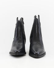 BOTIN MUJER COWBOY PIEL COLOR NEGRO CON BORDADO CARMELA 164391
