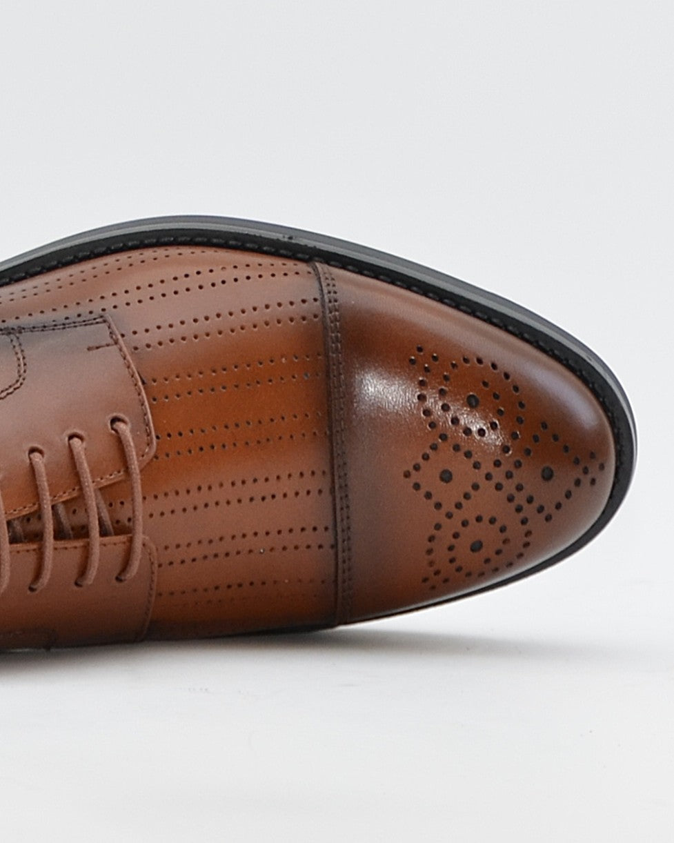 ZAPATO CORDON HOMBRE BLUCHER PICADO CUERO KEEP HONEST 01183 VICTORIA COÑAK
