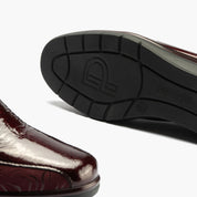 ZAPATO CUÑA ANCHO ESPECIAL BURDEOS 10730