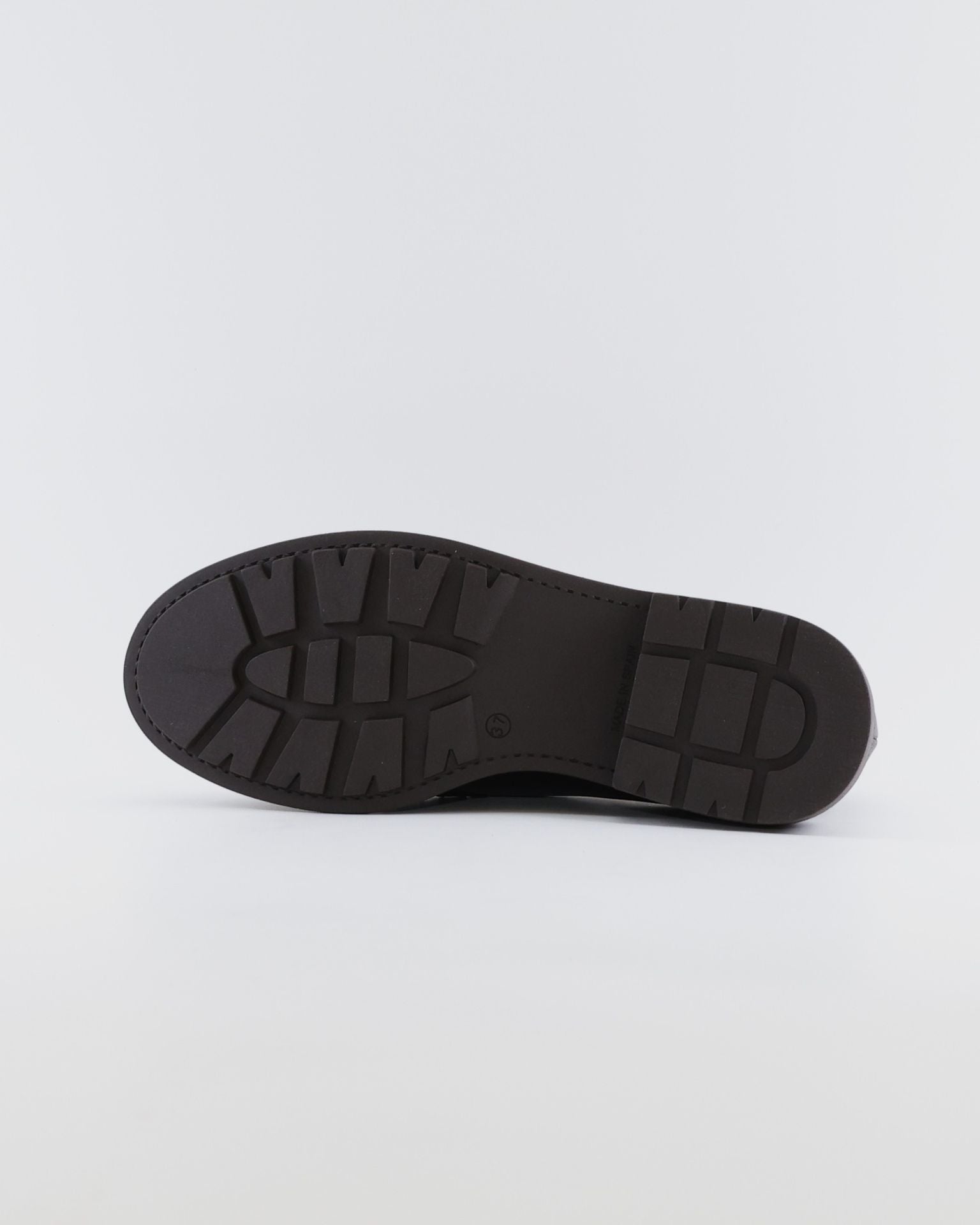MOCASIN MUJER PIEL MARRON CON LANA LACOMBA LYCHEE