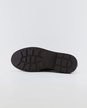 MOCASIN MUJER PIEL MARRON CON LANA LACOMBA LYCHEE