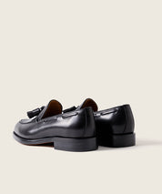 ZAPATO HOMBRE BORLAS 3003 TASSEL BOXCLAF NEGRO SUELA DE CUERO