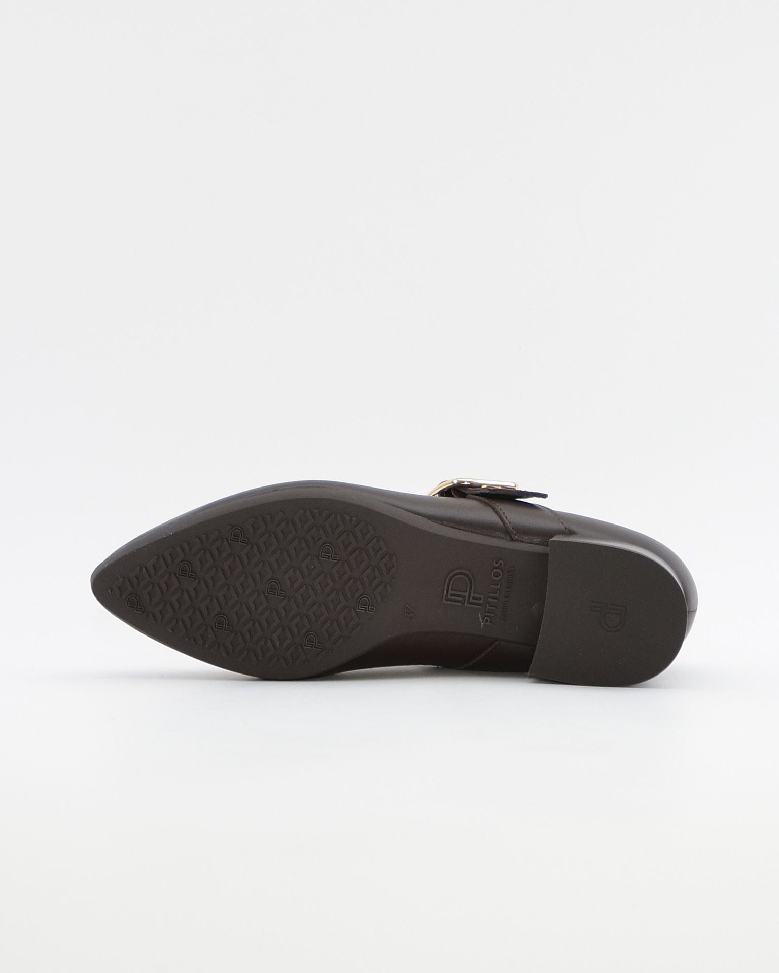 MERCEDITA PLANA PITILLOS PIEL MARRON CHOCOLATE 11672