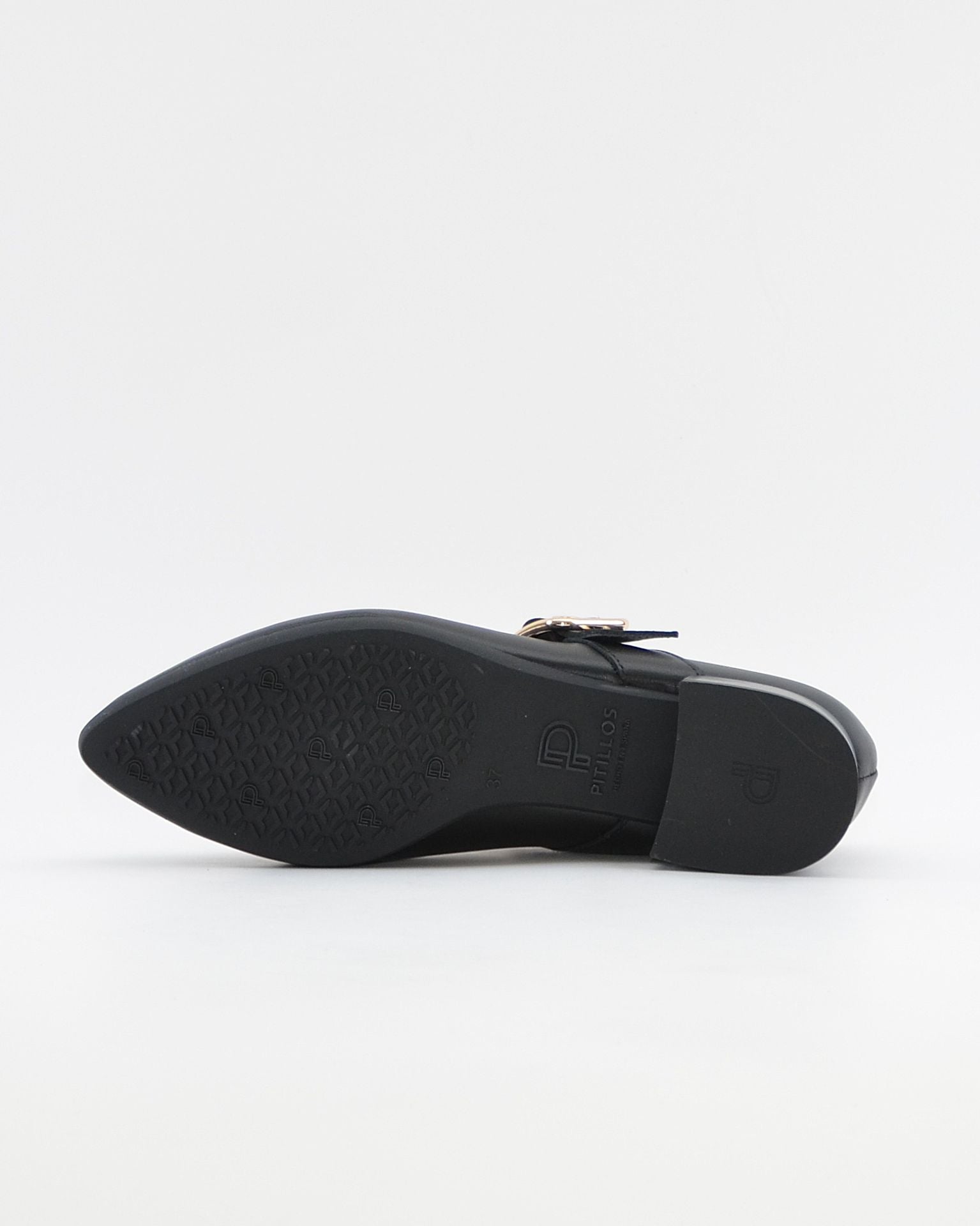 MERCEDITA PLANA PITILLOS PIEL NEGRO 11672