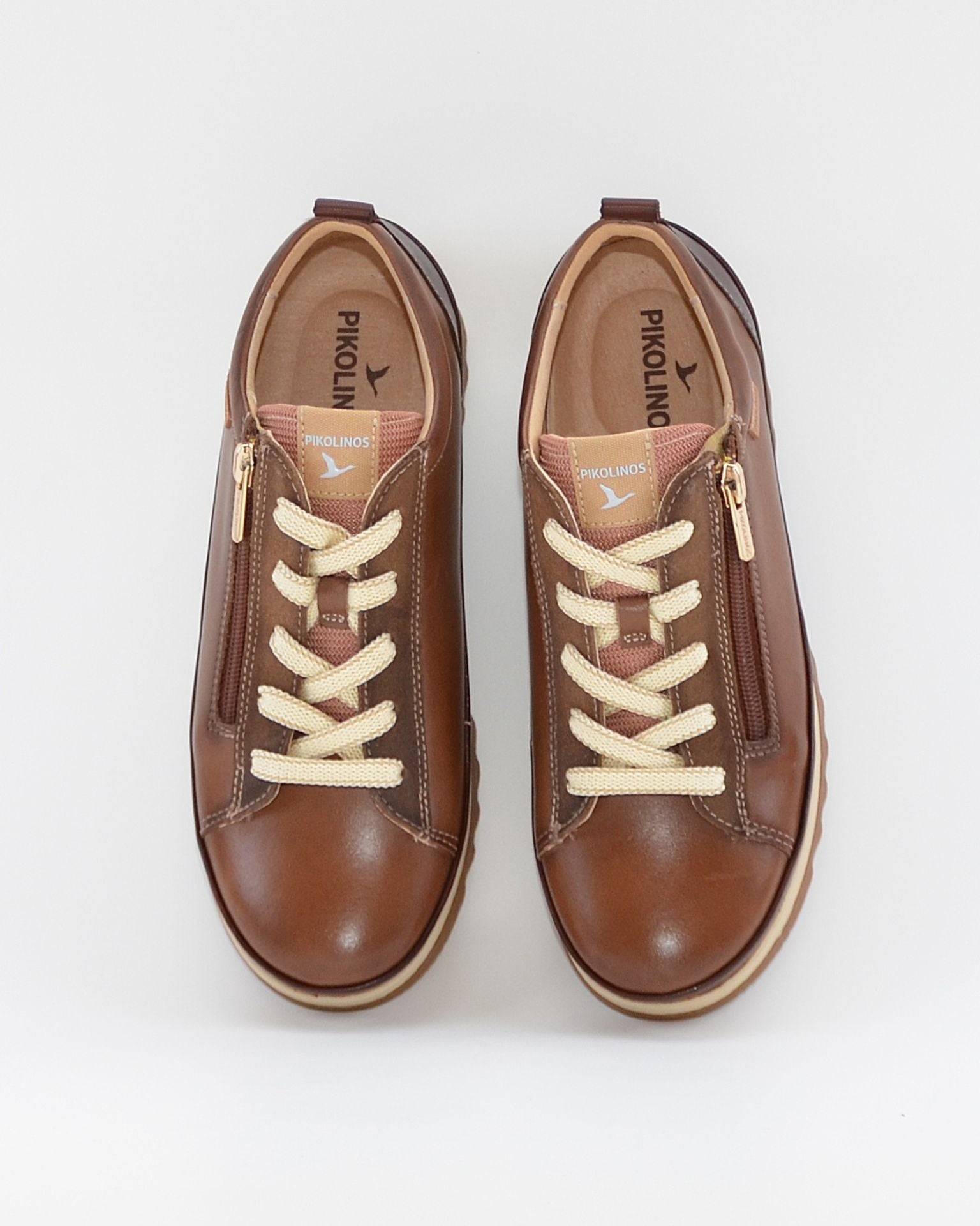 ZAPATO DE CORTE DEPORTIVO MUJER PIKOLINOS VIGO CORDON Y CREMALLERA TOPO W3W-6979C5