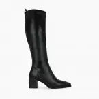BOTA ALTA MUJER PIEL NEGRA PITILLOS 30543