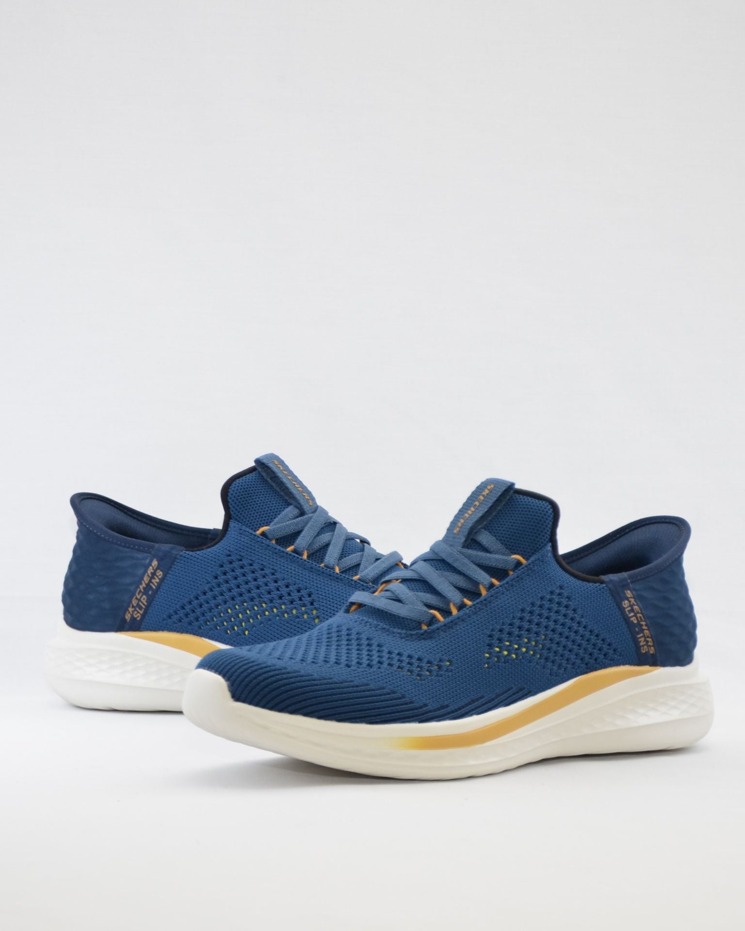 SNEAKERS HOMBRE SKECHERS AZUL 21810 BLU ELASTICOS SLIP-INS