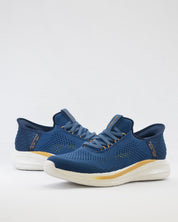 SNEAKERS HOMBRE SKECHERS AZUL 21810 BLU ELASTICOS SLIP-INS