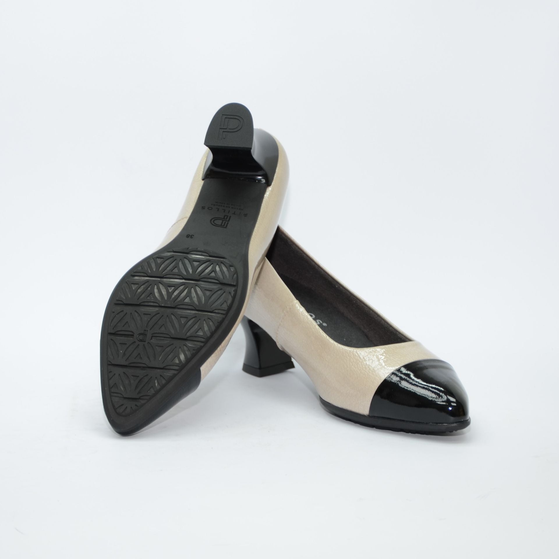 ZAPATO SALON CHAROL PIEDRA PUNTERA NEGRO 10850
