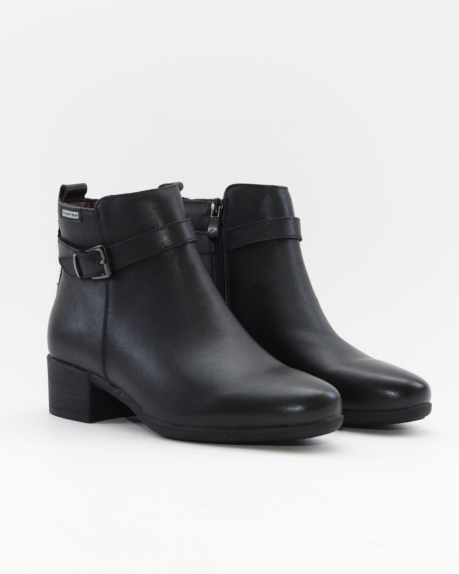 BOTIN TACON BAJO MUJER COLOR NEGRO THE HAPPY MONK SACRA 003