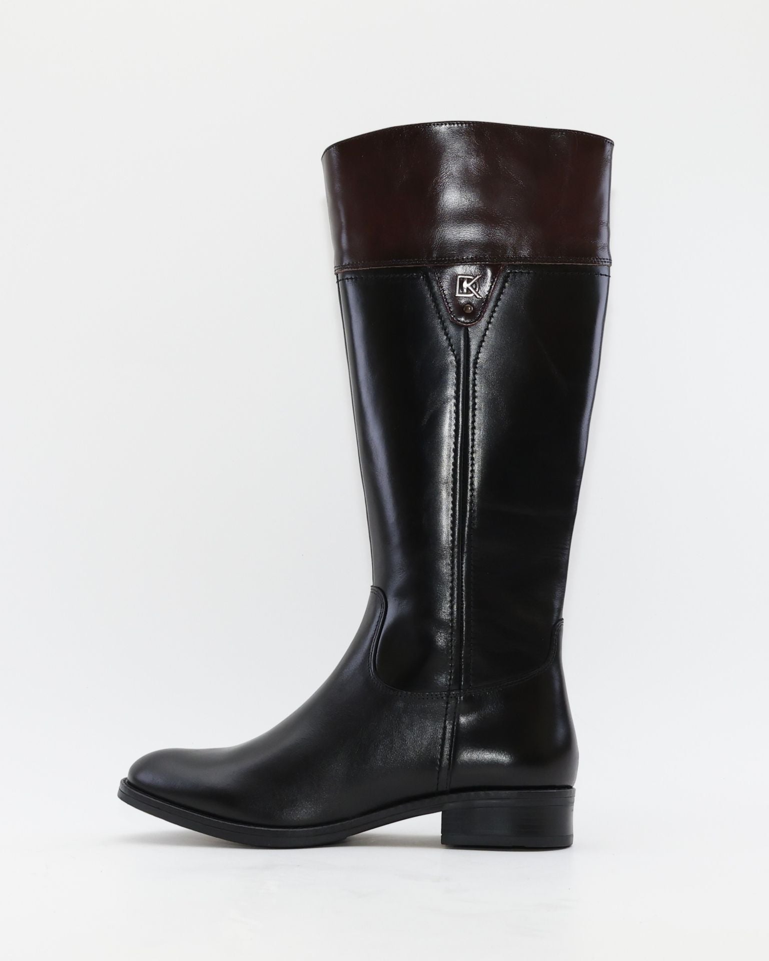 BOTA ALTA MUJER PLANA COLOR NEGRO MARRÓN BURDEOS DORKING by FLUCHOS D9827