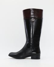 BOTA ALTA MUJER PLANA COLOR NEGRO MARRÓN BURDEOS DORKING by FLUCHOS D9827