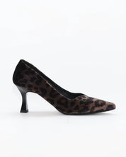 ZAPATO SALON MUJER ESTILETO COLOR LEOPARDO NEGRO DANIELA VEGA 2333S TERCIOPELO