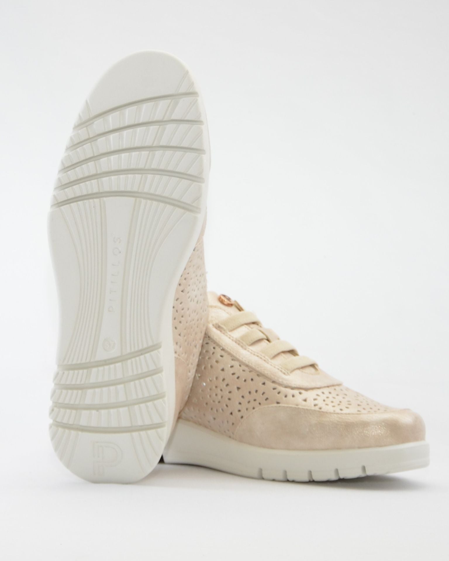 ZAPATO CASUAL MUJER CON ELÁSTICOS PITILLOS 20301 DORADO PLANTILLA EXTRAÍBLE