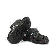 SANDALIA HOMBRE CERRADA COLOR NEGRO CIERRE DE VELCRO FLUCHOS AZORES F2198