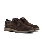 ZAPATO CASUAL HOMBRE SERRAJE MARRON CON CORDON FLUCHOS BUGGY F2320 CAFÉ