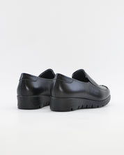 ZAPATO MOCASIN MUJER NEGRO PLANTILLA EXTRAIBLE PITILLOS 107