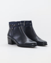 BOTIN MUJER PIEL TACON BAJO COLOR AZUL MARINO REGARDE LE CIEL JOLENE 29 NAVY
