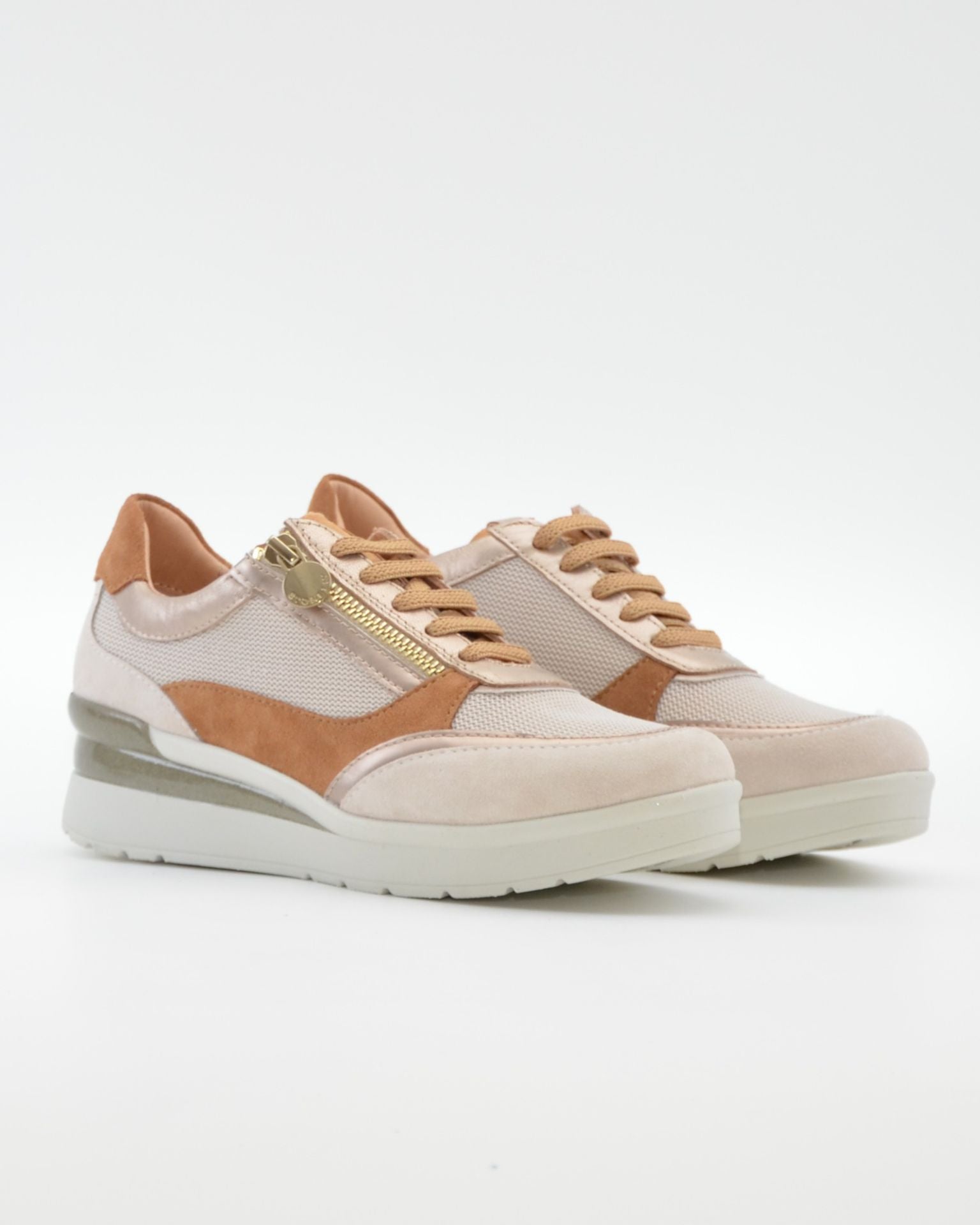 DEPORTIVO MUJER CON CORDONES Y CREMALLERA PLANTILLA EXTRAHIBLE STONEFLY 220740 9YO CREAM