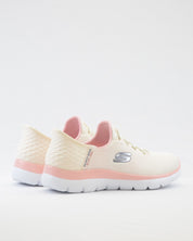 SNEAKERS MUJER SKECHERS 150123 NTPK BLANCO ROSA SLIP-INS
