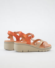 SANDALIA CUÑA MUJER MULTI METALIZADA SALMON KAOLA 3331