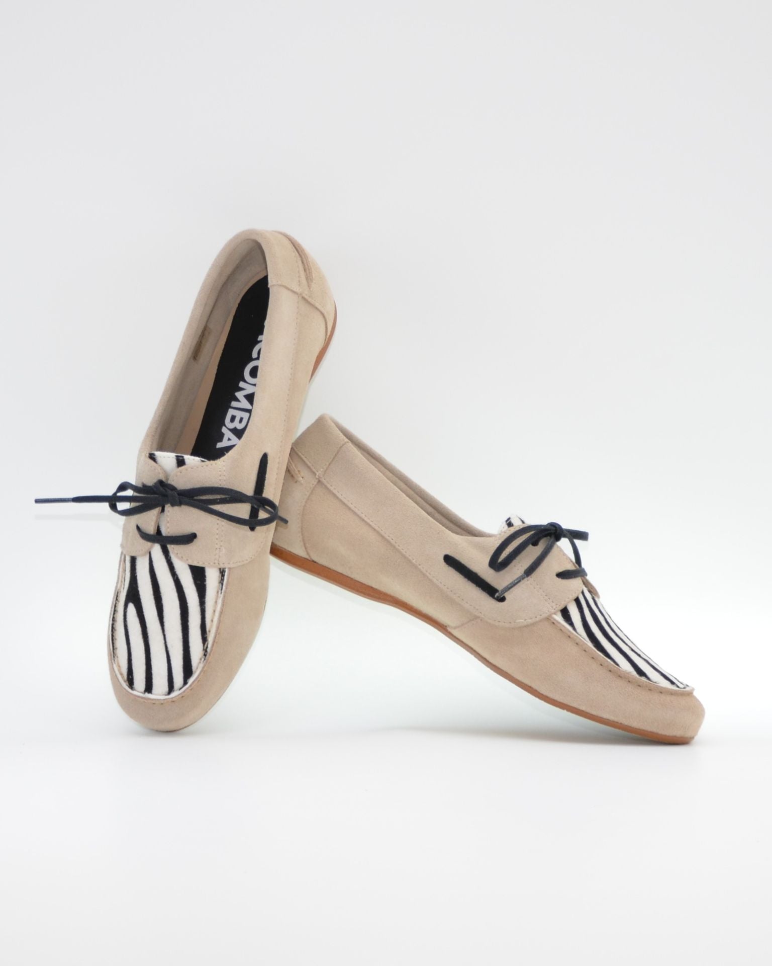 MOCASIN NAUTICO MUJER SERRAJE BEIGE ANIMAL PRINT GLADIOLUS