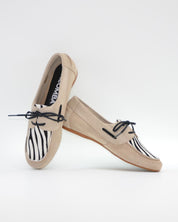 MOCASIN NAUTICO MUJER SERRAJE BEIGE ANIMAL PRINT GLADIOLUS