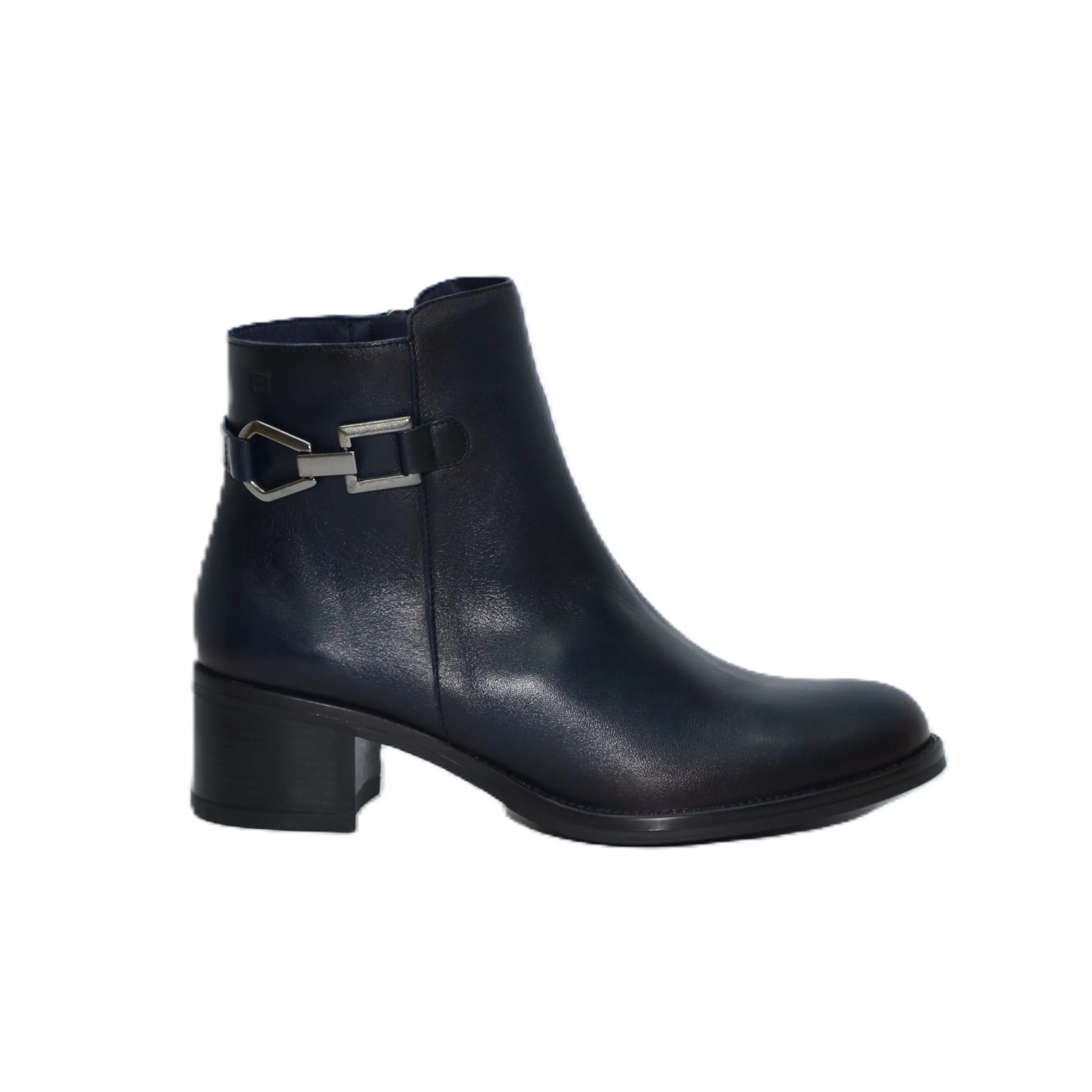 BOTIN AZUL TACON CON CREMALLERA CHIARA D9347