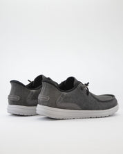 ZAPATILLAS DE LONA SKECHERS COLOR GRIS CORDON ELÁSTICO