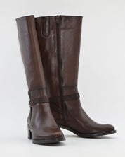 BOTA ALTA MUJER PIEL COLOR MARRÓN DORKING by FLUCHOS D8965