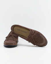 MOCASINES MUJER CON FLECOS EN PIEL COLOR MARRON MACARENA RANIA 69 NOISETTE