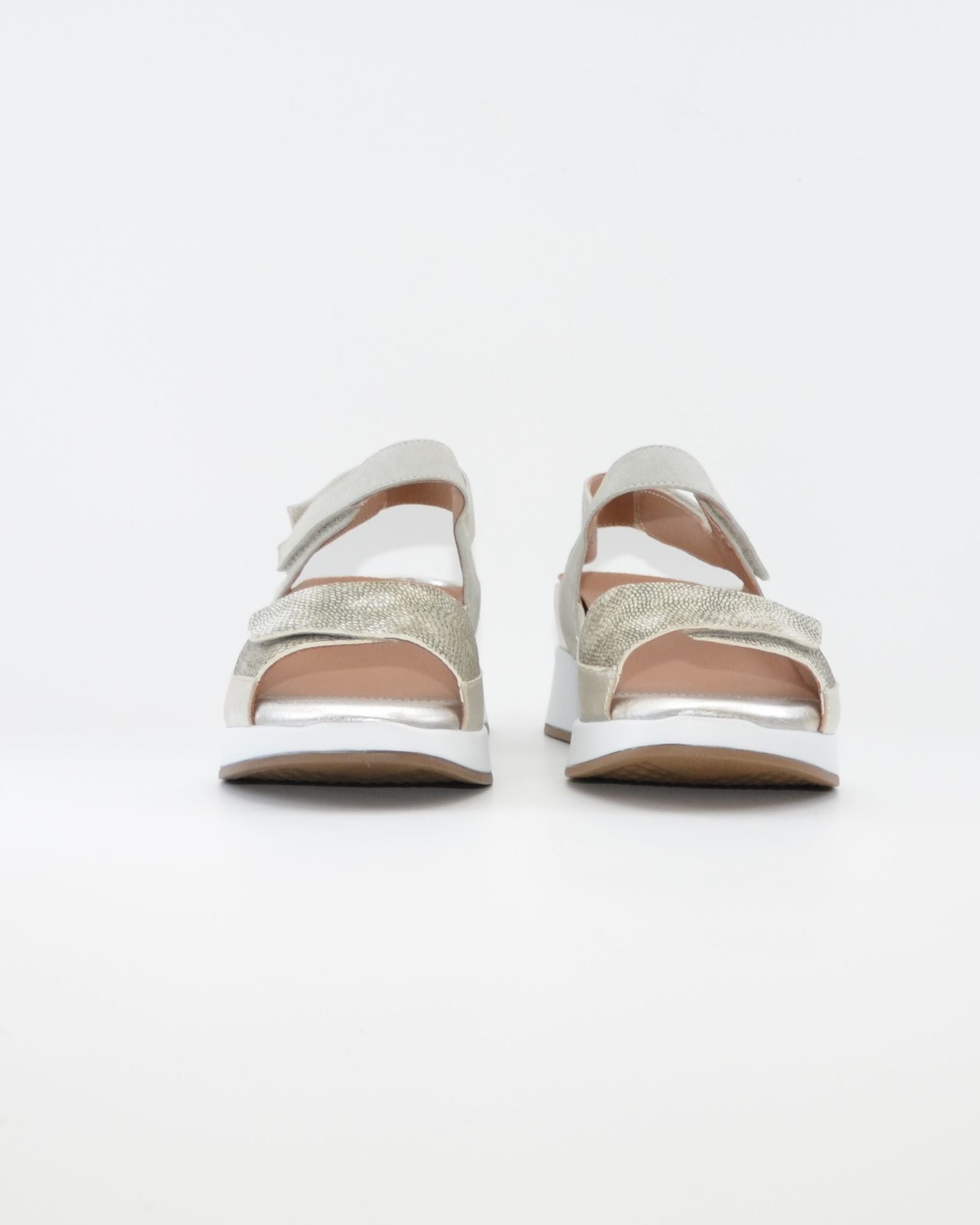 SANDALIA PLANTILLA EXTRAIBLE MUJER TRES VELCROS ANCHO ESPECIAL COLOR VERDE PIE SANTO 260422 EUCALIPTO