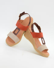 SANDALIA CUÑA MUJER BICOLOR KAOLA 1121 COMBI NORDICK