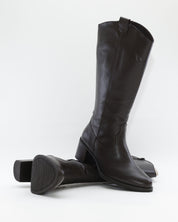BOTA ALTA MUJER ANCHO ESPECIAL DE GEMELO ANCHO PIESANTO 235461 XL NATUR CAOBA
