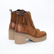 BOTIN SERRAJE CUERO TACON CUADRADO SARAH D9353