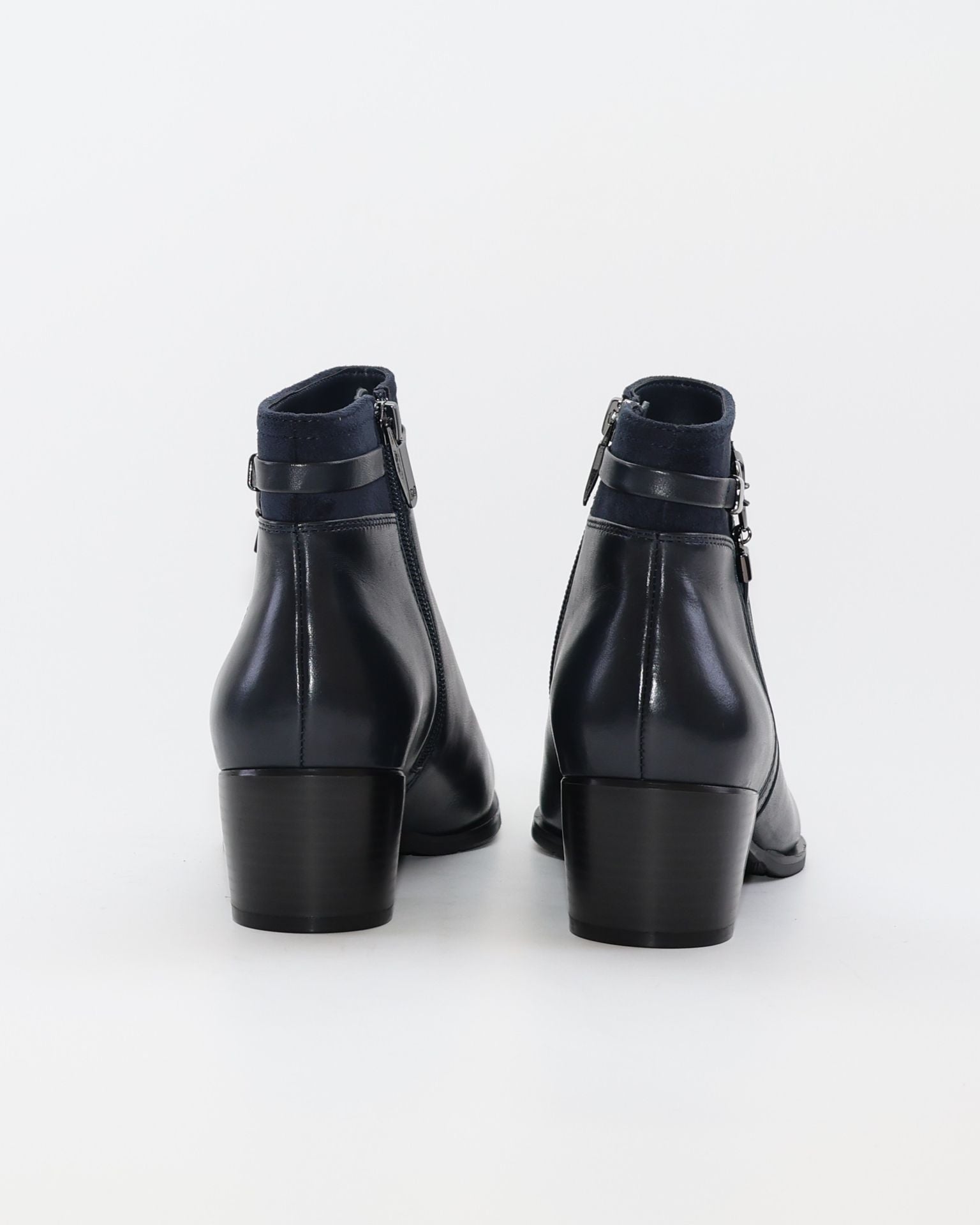 BOTIN MUJER PIEL TACON BAJO COLOR AZUL MARINO REGARDE LE CIEL JOLENE 29 NAVY