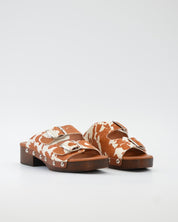 ZUECO MUJER DOS HEBILLAS ANIMAL PRINT PATRICIA MILLER 6716 VACA CUERO