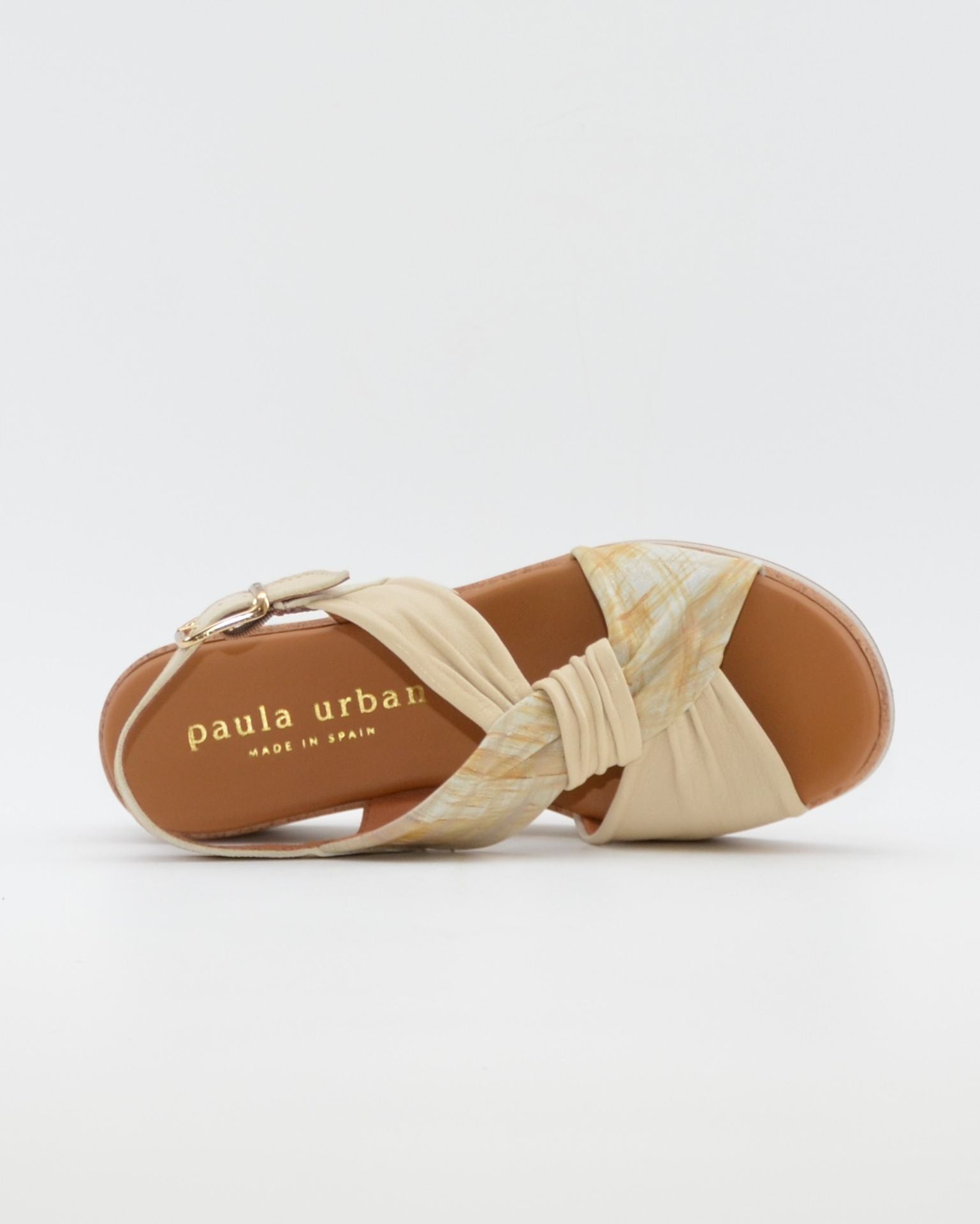 SNDALIA MUJER CUÑA COLOR BLANCO ROTO PLANTA ACOLCHADA PAULA URBAN 35-710 OFF WHITE