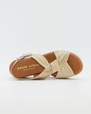 SNDALIA MUJER CUÑA COLOR BLANCO ROTO PLANTA ACOLCHADA PAULA URBAN 35-710 OFF WHITE