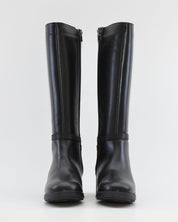 BOTA ALTA NEGRA MUJER TACON ANCHO FLUCHOS ALISS F1314