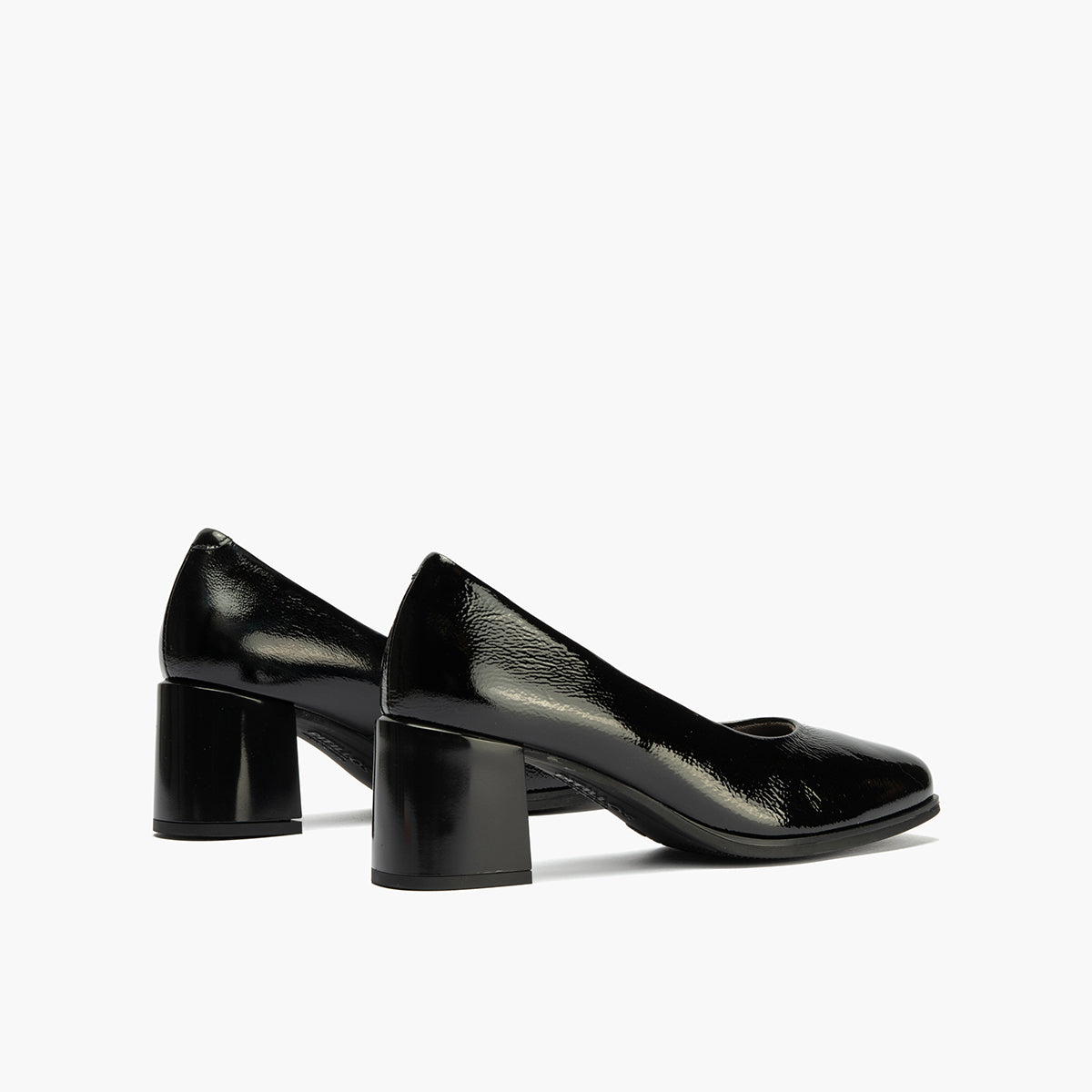 ZAPATO SALON CHAROL NEGRO TACON CUADRADO 10830.