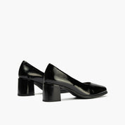 ZAPATO SALON CHAROL NEGRO TACON CUADRADO 10830.