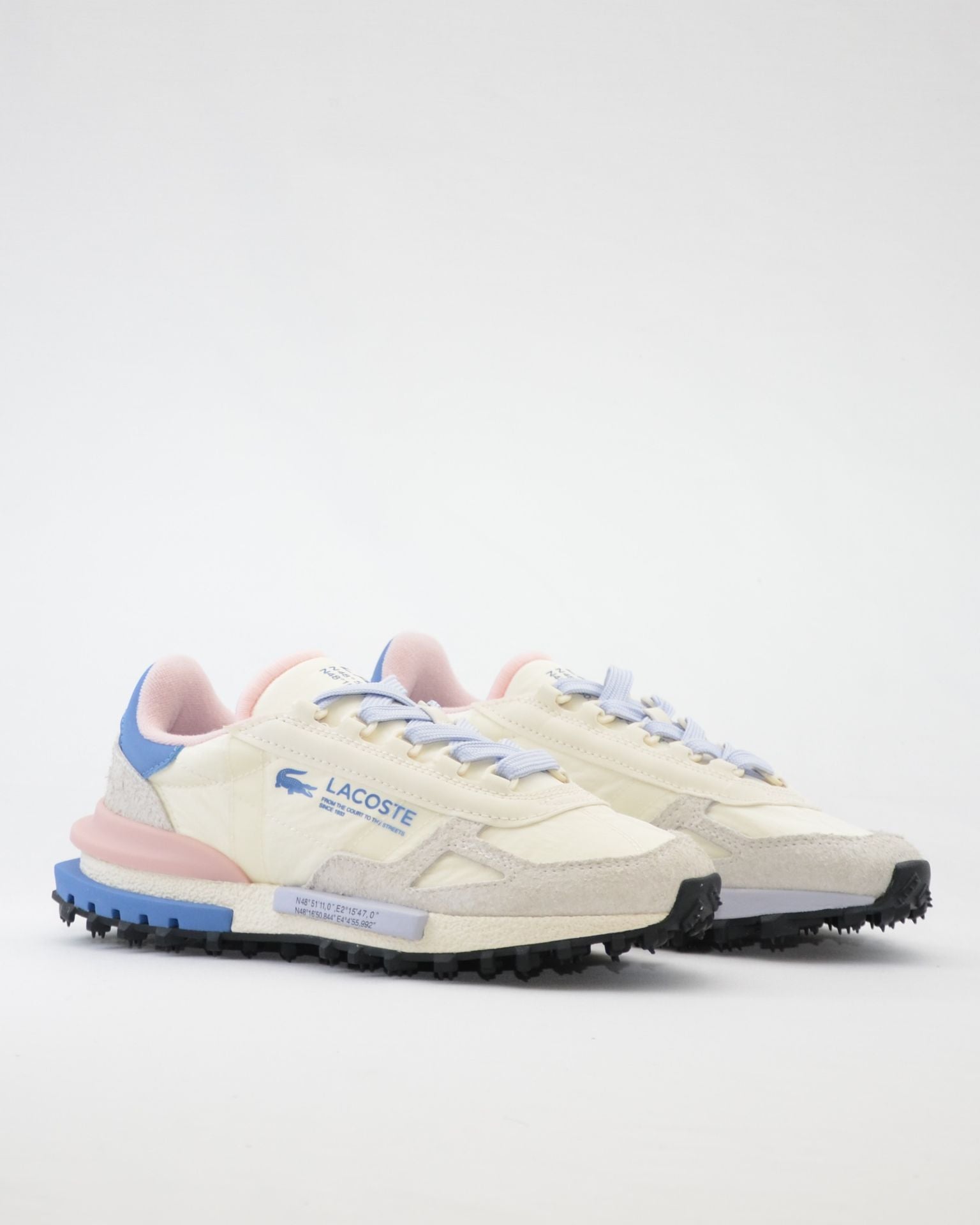 SNEAKERS LACOSTE MUJER ELITE ACTIVE 1261 SFA CREMA AZUL ROSA