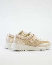 ZAPATO CASUAL MUJER CON VELCRO PITILLOS 20303 DORADO PLANTILLA EXTRAÍBLE
