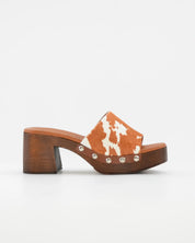 ZUECO MUJER ANIMAL PRINT PATRICIA MILLER 7041 VACA CUERO