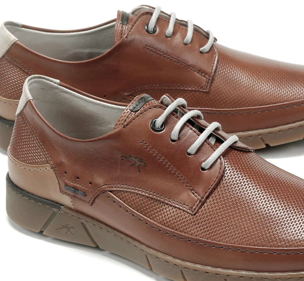 ZAPATO HOMBRE FLUCHOS COLOR CUERO CORDON PISO CARAMELO BARRY F1156